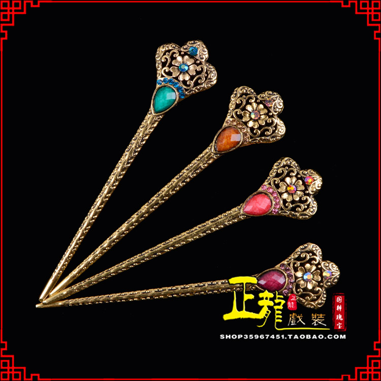 黄梅头饰老旦青衣员外夫人簪子 老旦发簪