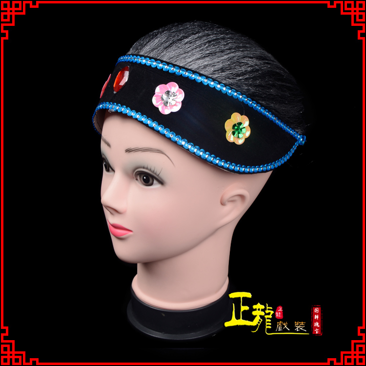 黄梅老旦媒婆穷老太婆假发套 老旦头套